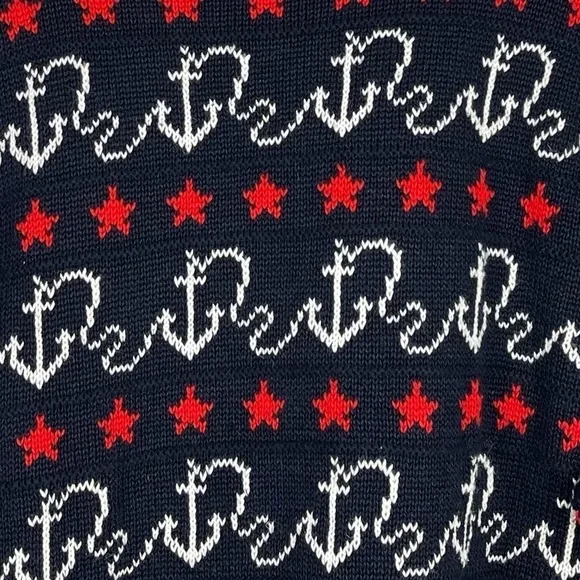 VINTAGE CHAUS SPORT NAUTICAL ANCHOR CREW NECK DROP SHOULDER CREW NECK SWEATER - Picture 13 of 14